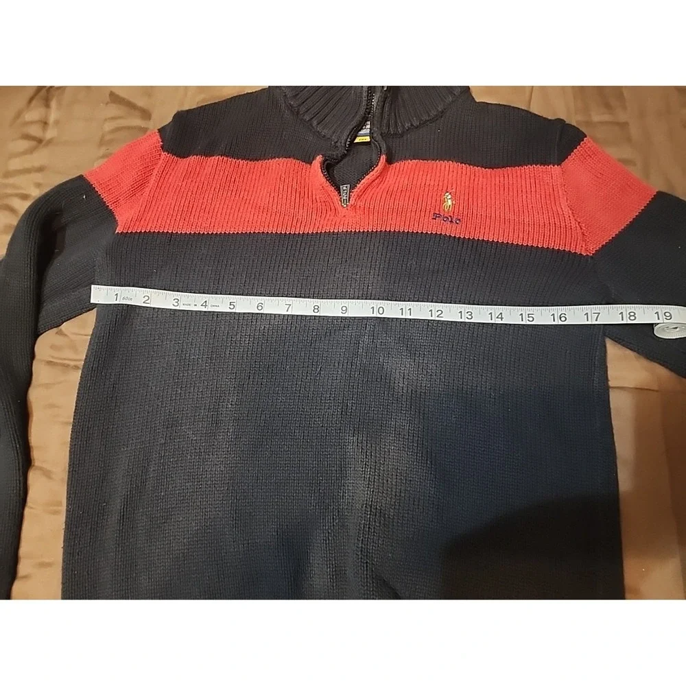POLO RALPH LAUREN HALF ZIP SWEATER SIZE(XL18-20) +‎ FREE SHIPPING